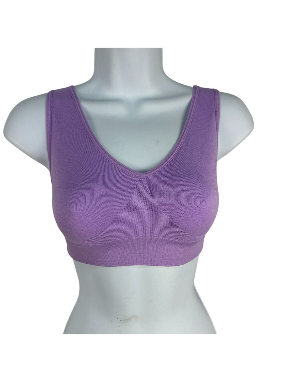 Seamless Light Purple Sports Bra S 92% Nylon 8% Elastane Stretch
